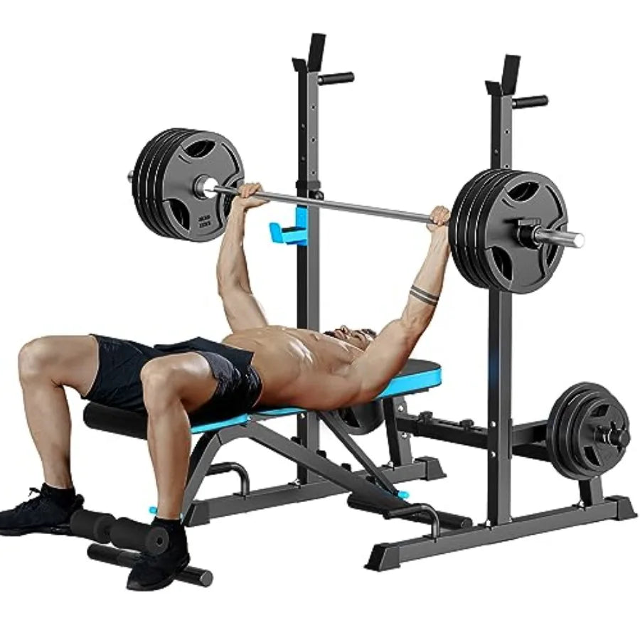 Adjustable Weight Bench with Squat Rack