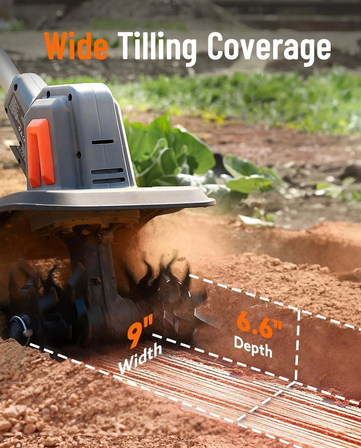 TaskStar Cordless Tiller Cultivator