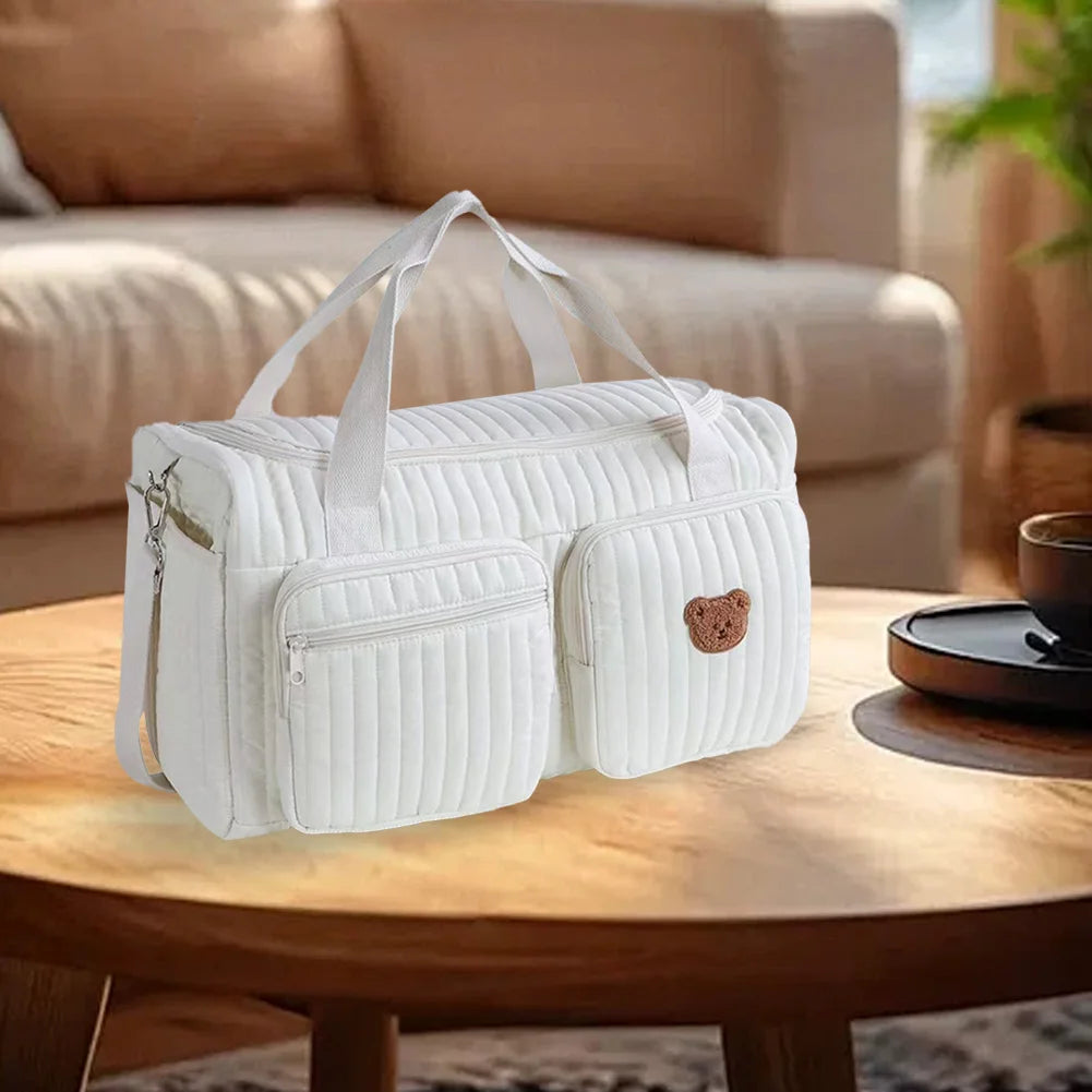 Large Quilted Baby Diaper Bag