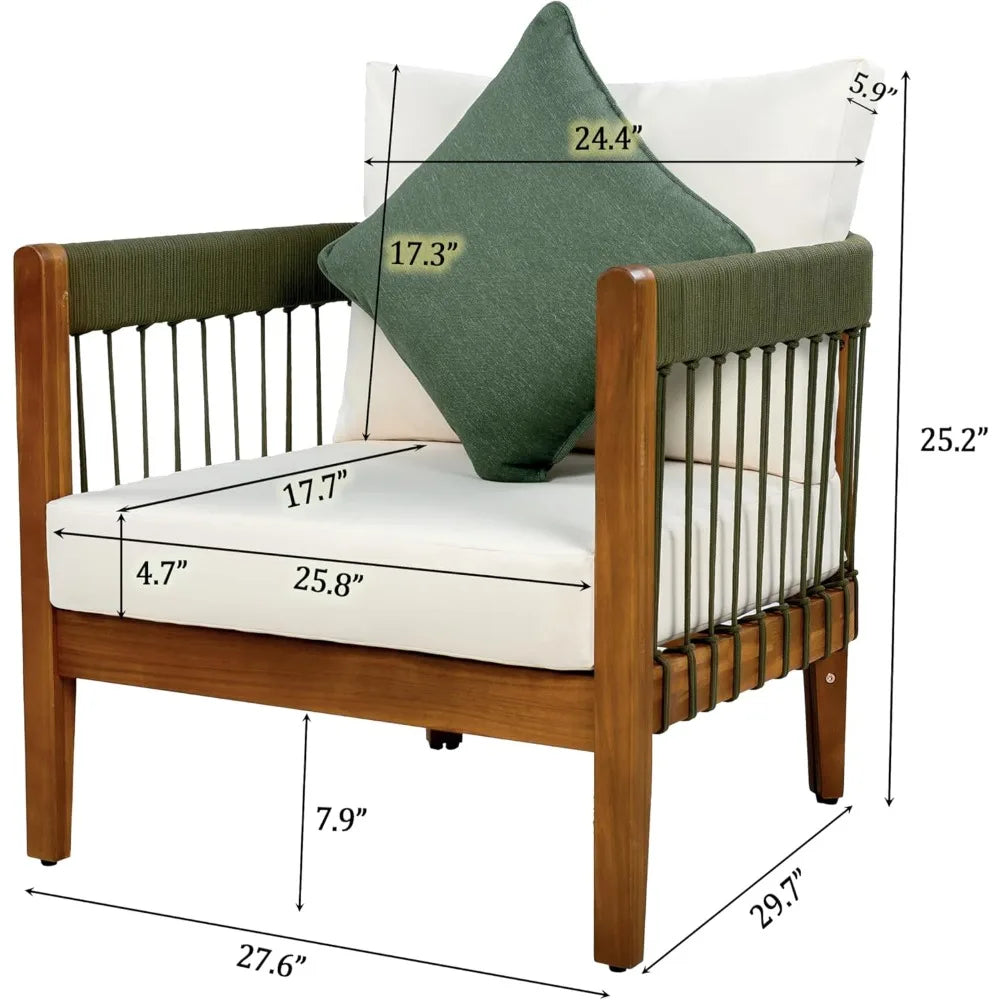 Accent Acacia Wood Chairs Set