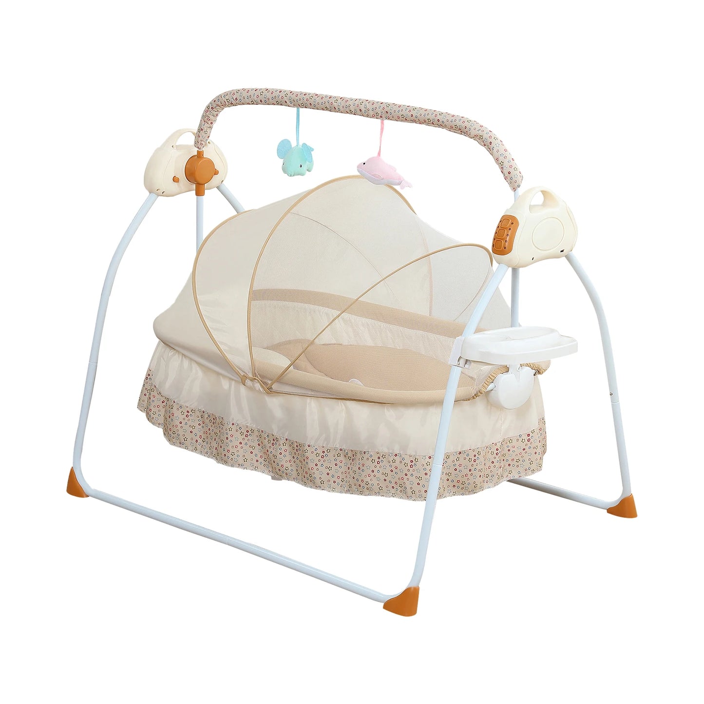 Foldable Electric Baby Cradle w/Rocking Bassinet