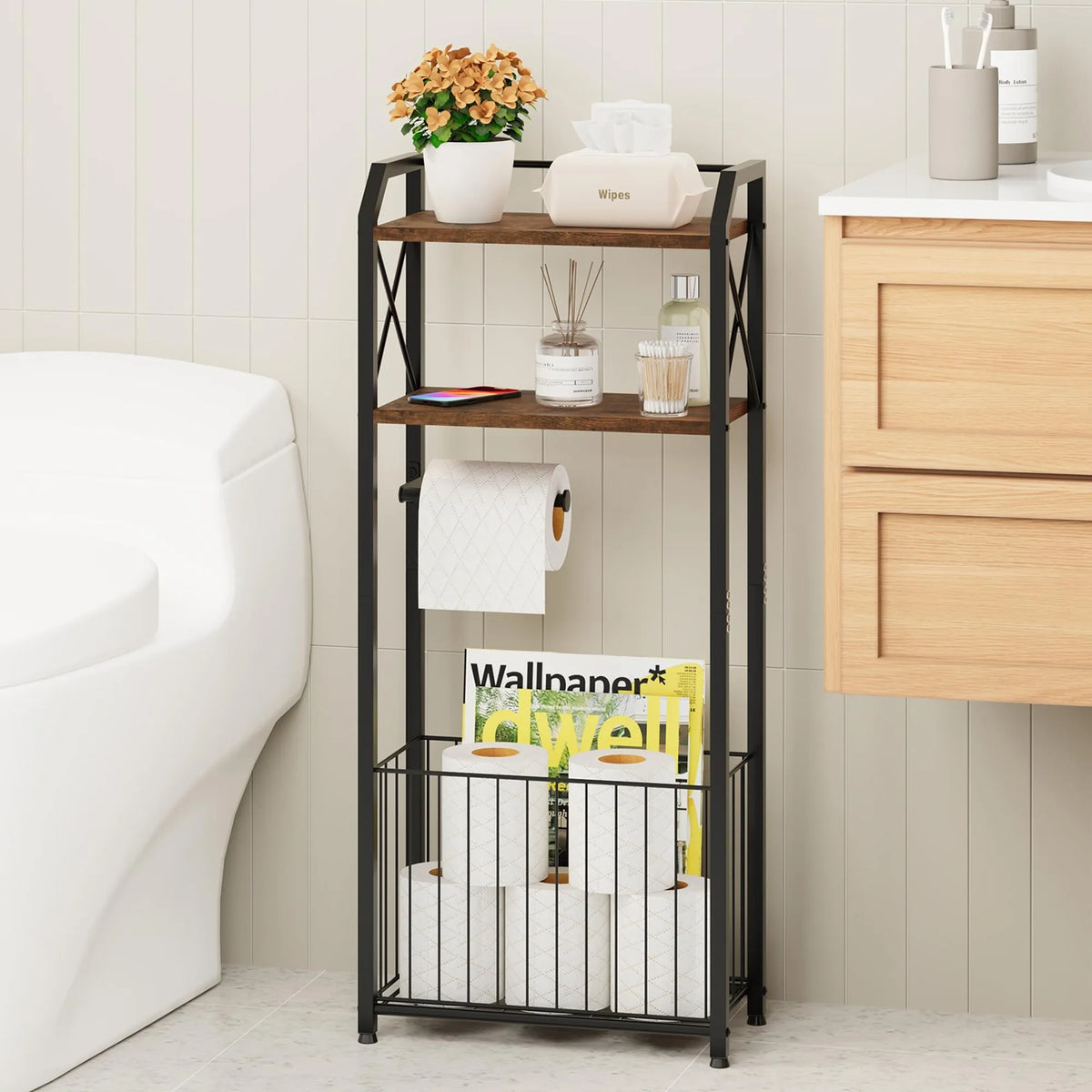 Freestanding Tissue Rack
