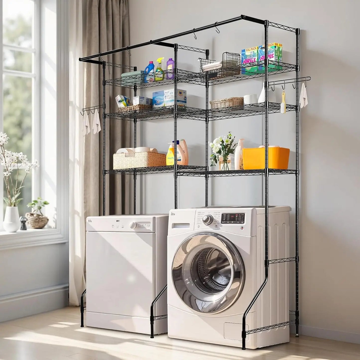 Over Washer and Dryer Storage Shelves