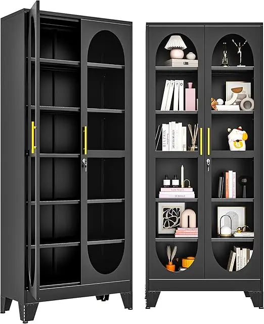 Locking Display Cabinet with Glass Door