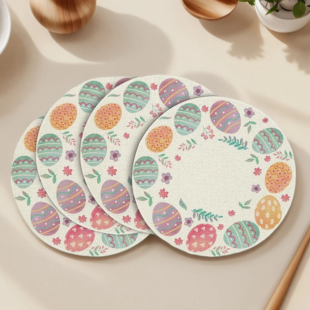 Dining Room Easter Round Placemats Linen