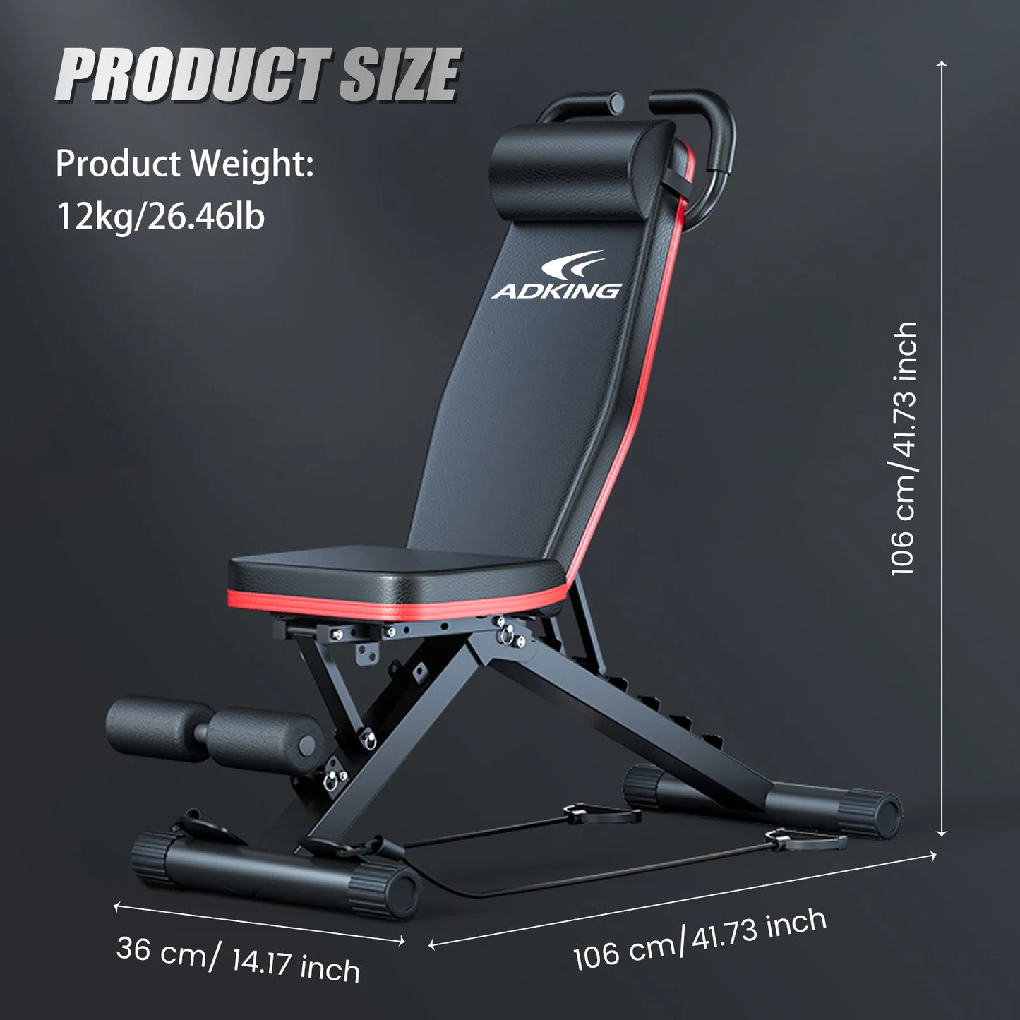 Foldable Weight Bench Dumbbell 14-in-1