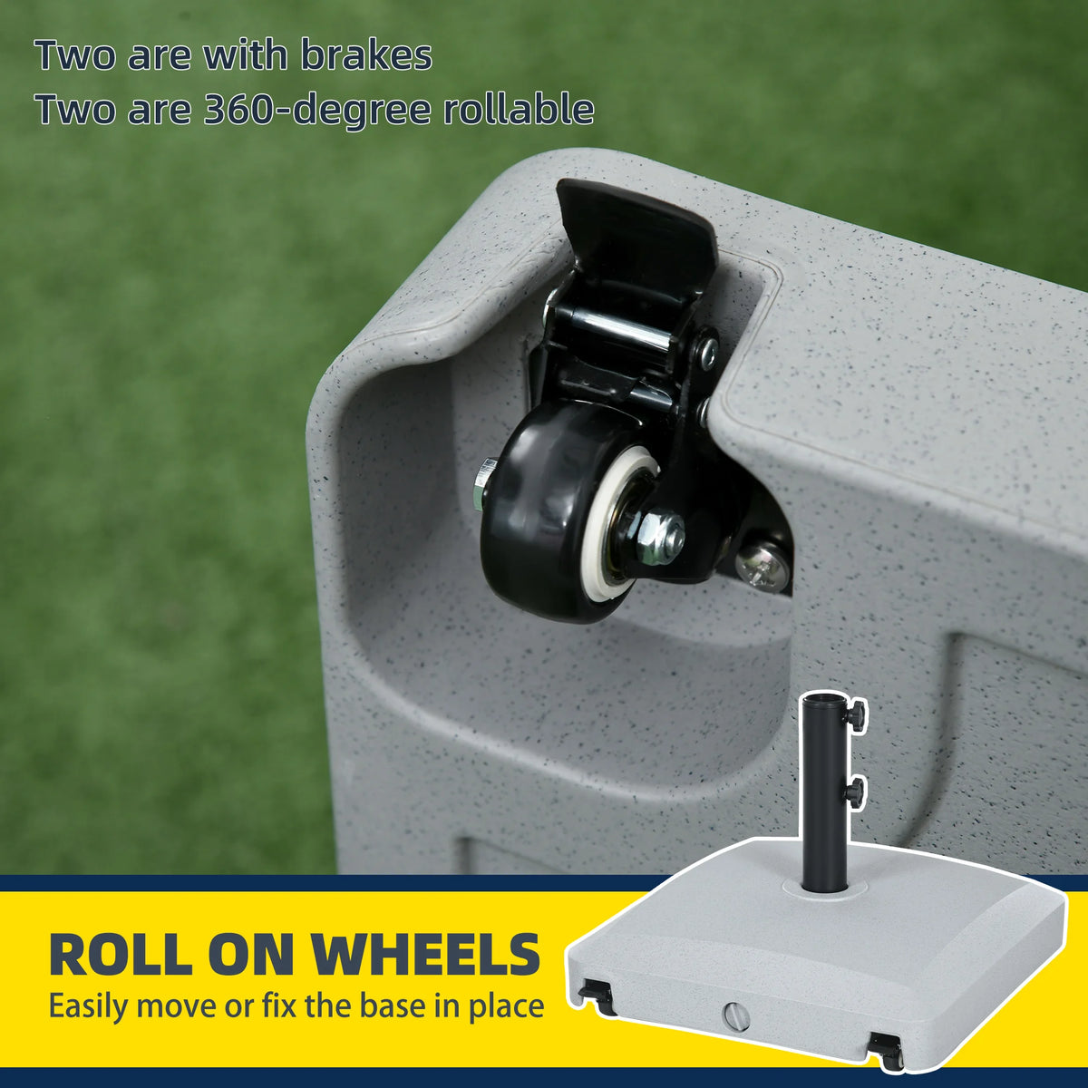 Patio Umbrella Base with Wheels