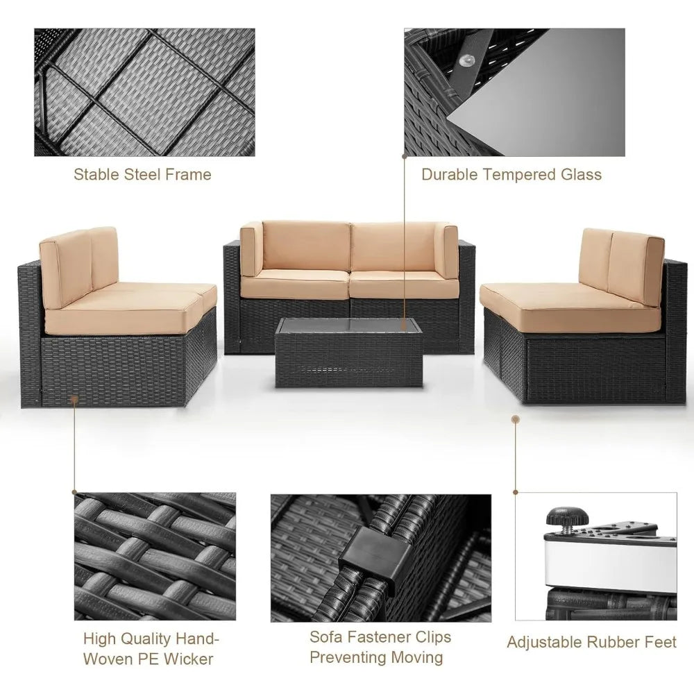 Outdoor Sectional Furniture Chair Set with Cushion