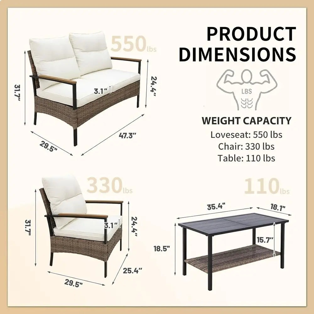 Rattan Patio Furniture Set