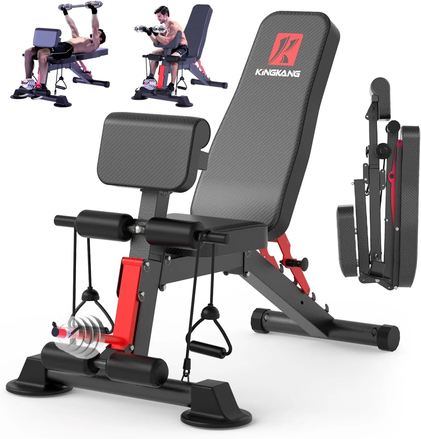 Foldable Dumbbell Bench Weight Pre-Assembled Multi-Functional Full Body Workout
