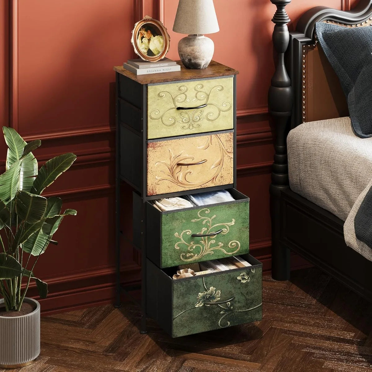 Vintage Fur Dresser with Storage Tower