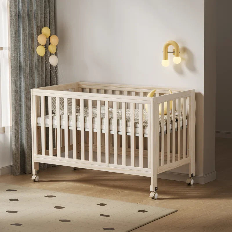 Baby Convertible Crib With Removable Wheels