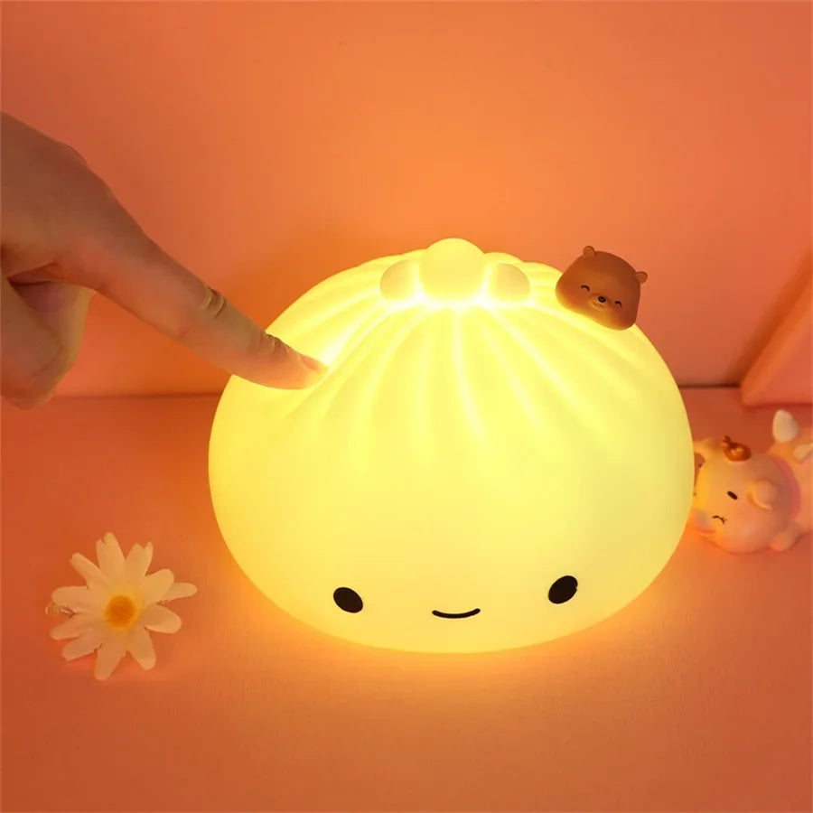 Cute LED Bun Dumpling Night Light