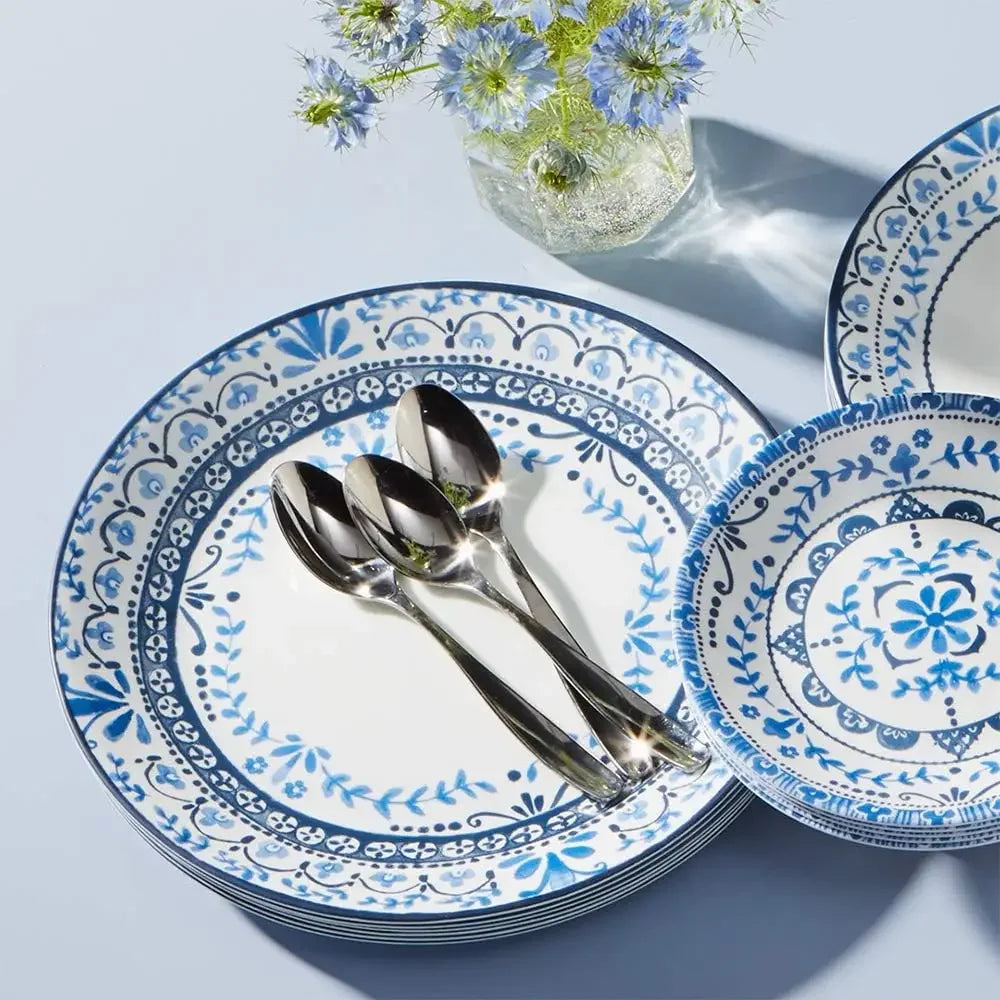 Triple Layer Glass and Chip Resistant Dinnerware Set
