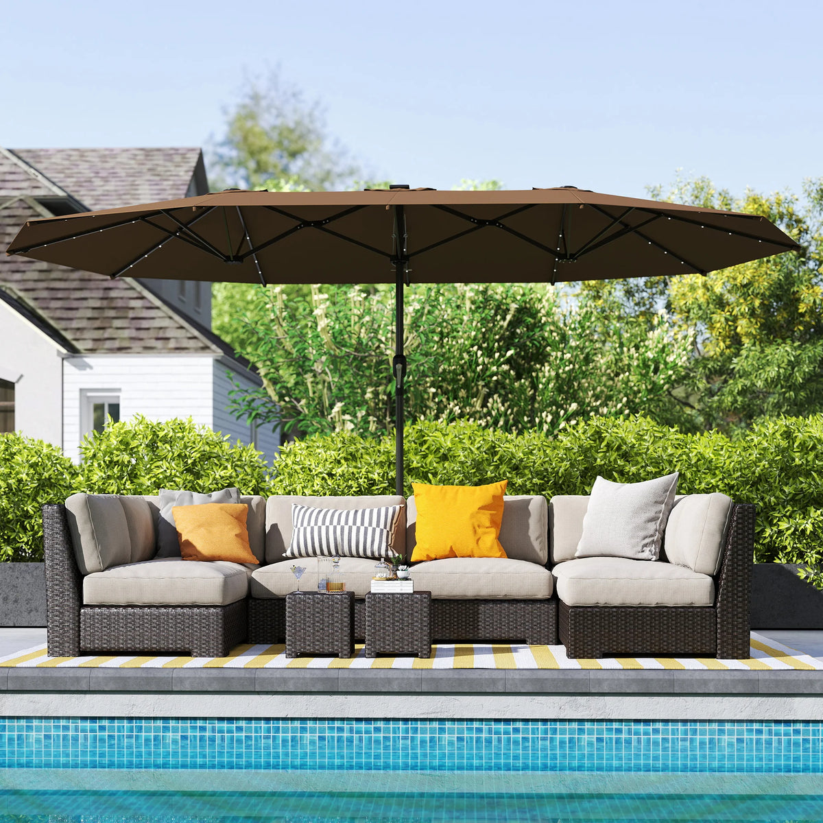 Double-Sided Parasol Sun Umbrella