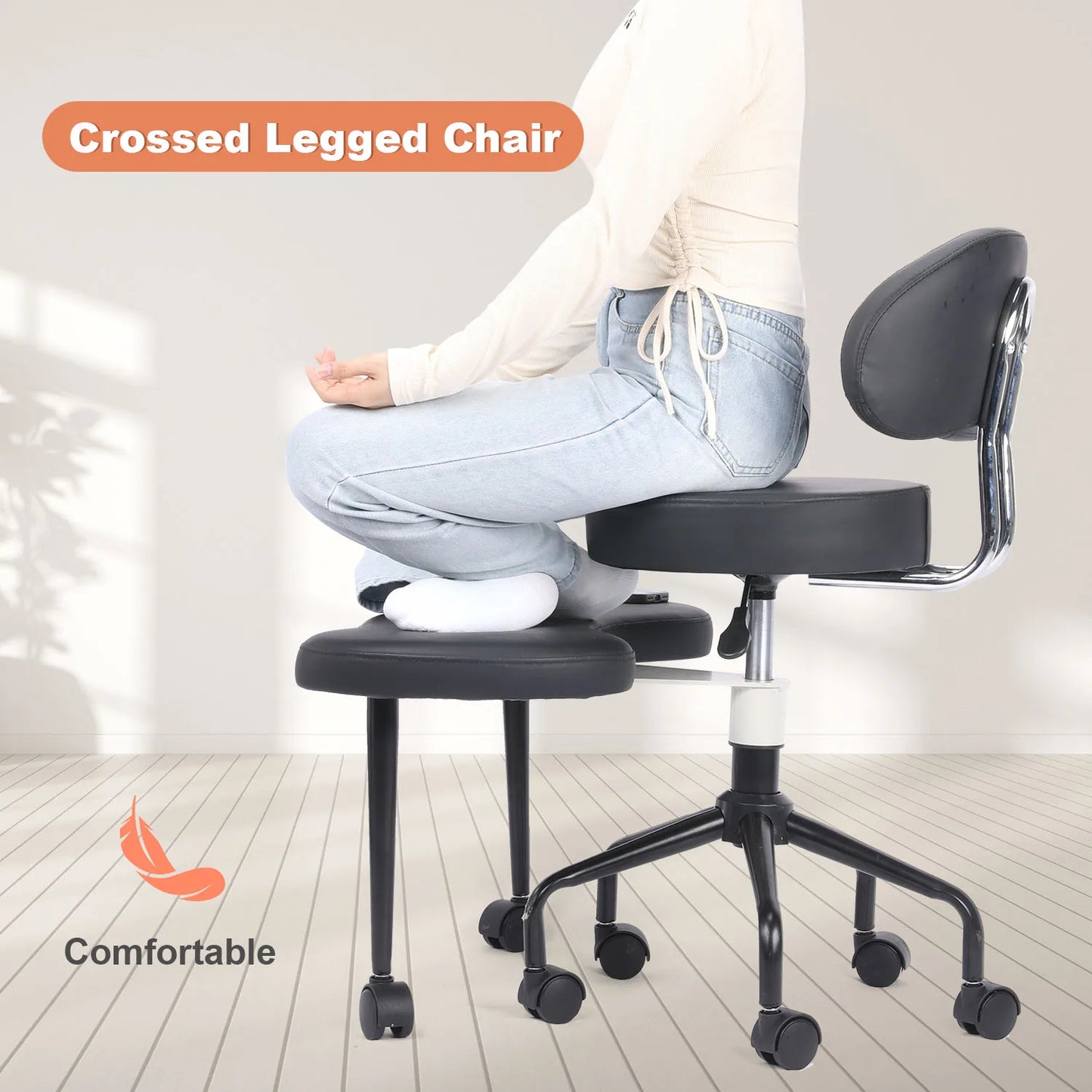 Cross Desk Chair with Lumbar Support and Height Adjustable