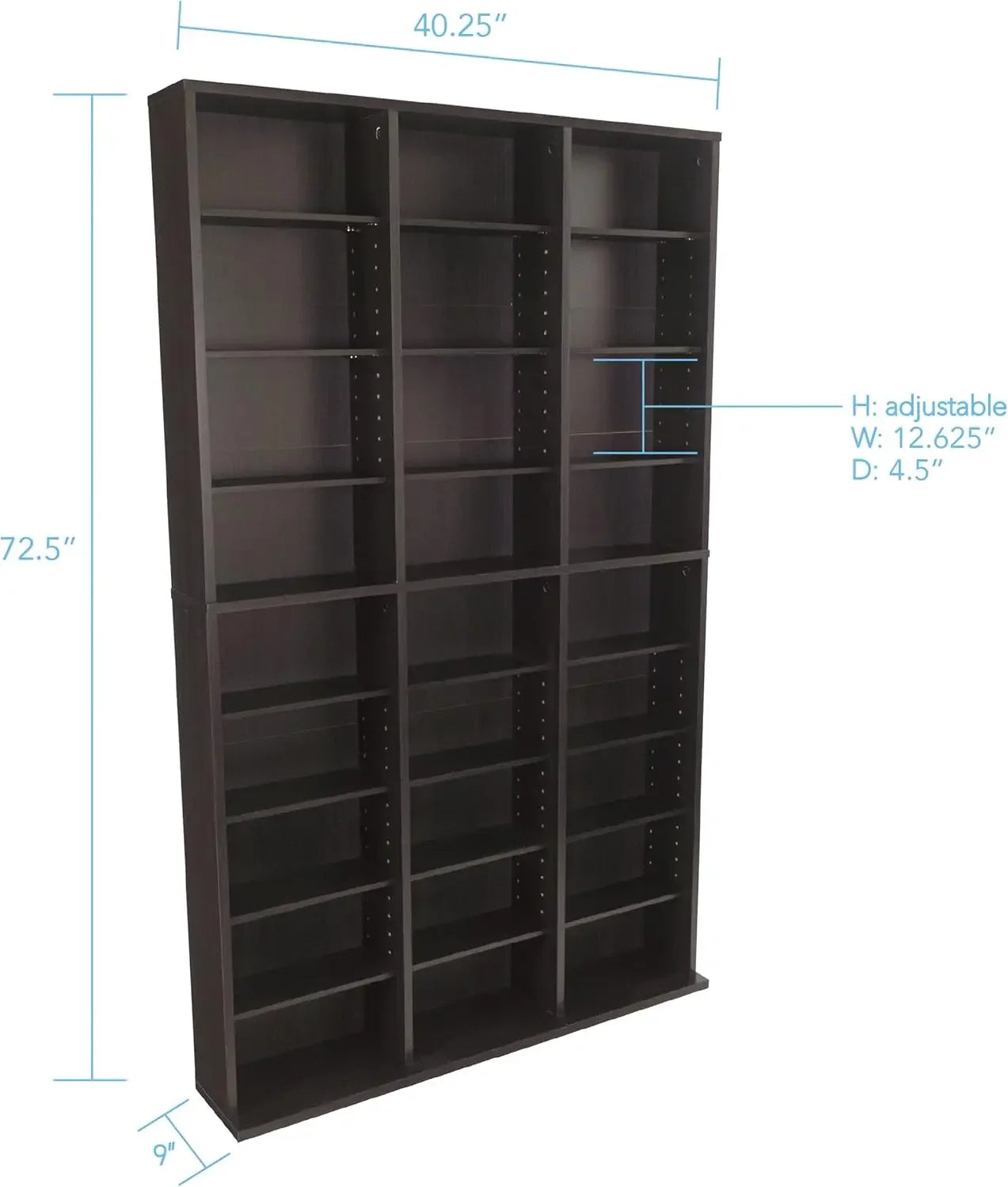 Media Storage Cabinet – Organizes Prized Music, Movies, Video Games or Memorabilia Collections