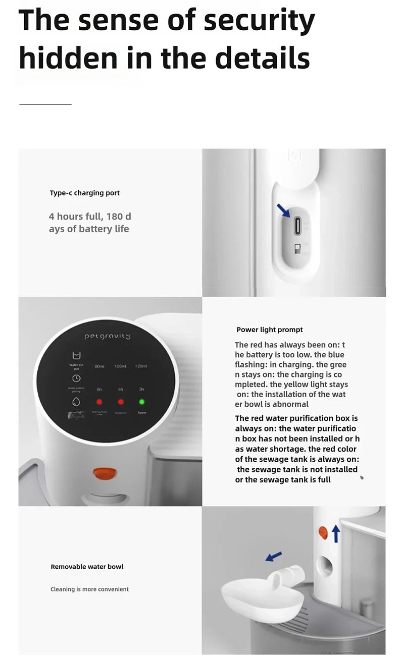 New Smart Dump Cat Water Dispenser Running Water Rechargeable Automatic Water Dispenser For Pet Dogs