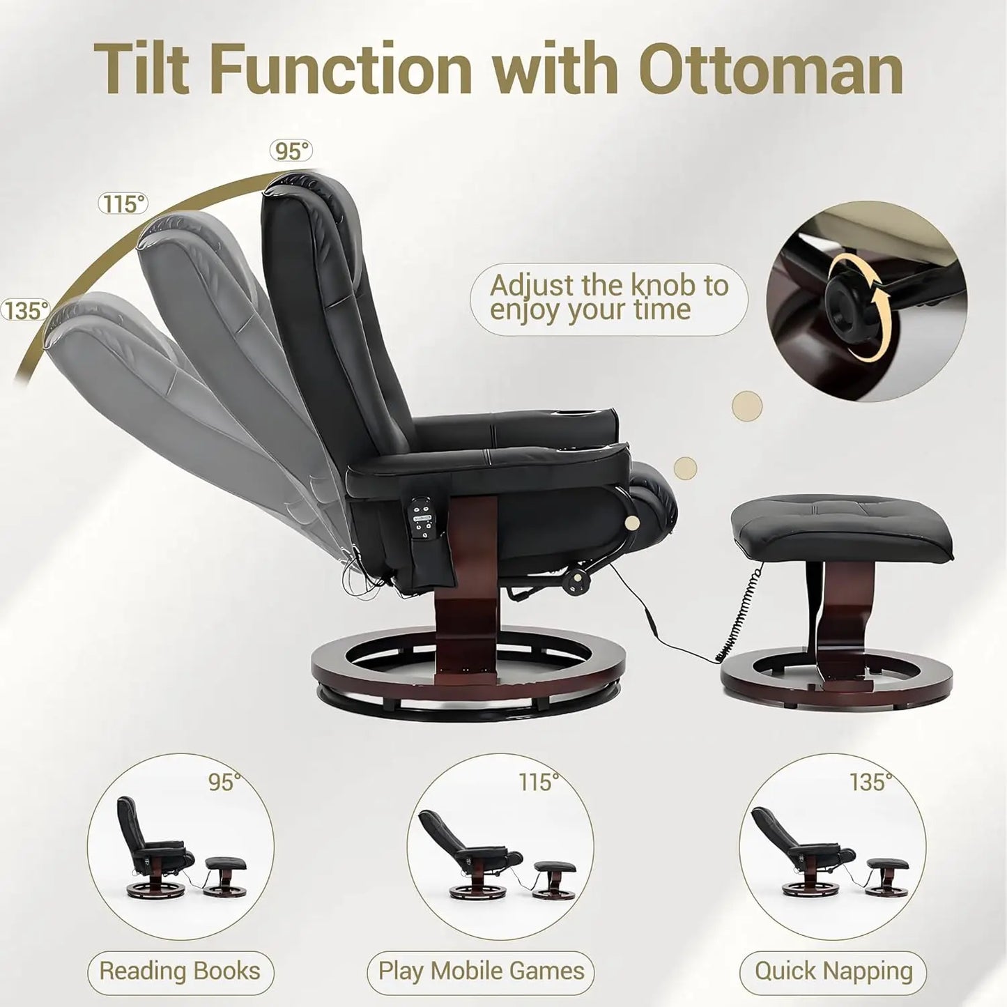 Recliner Chair with Ottoman