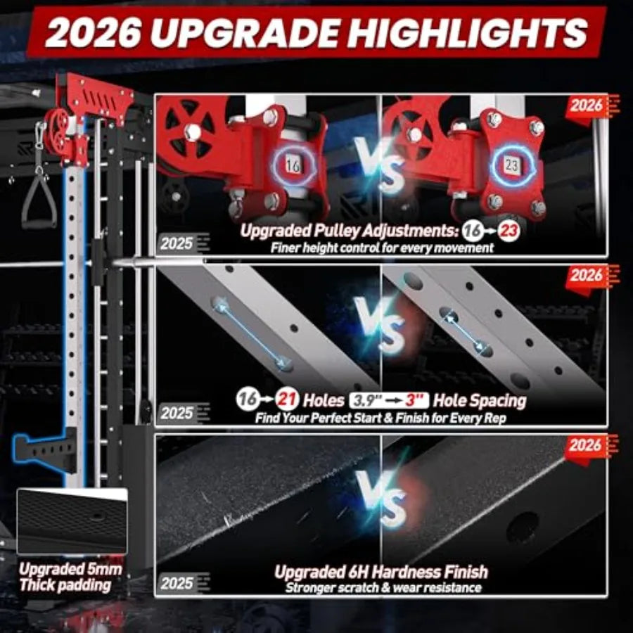 Weight Stacks 6-in-1 Power Rack Crossover Pull-Up Dip Station