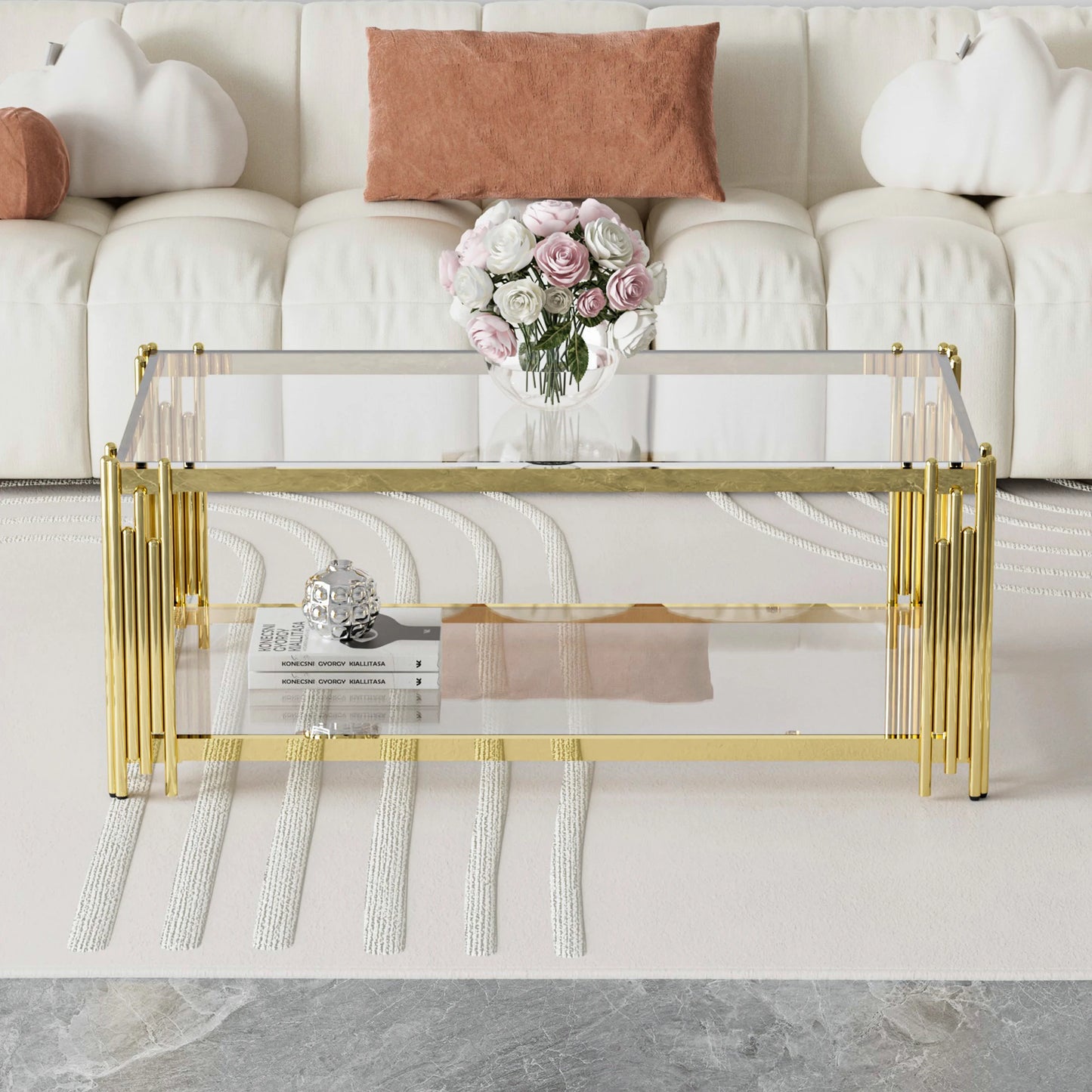 Modern Luxury Gold Coffee Table