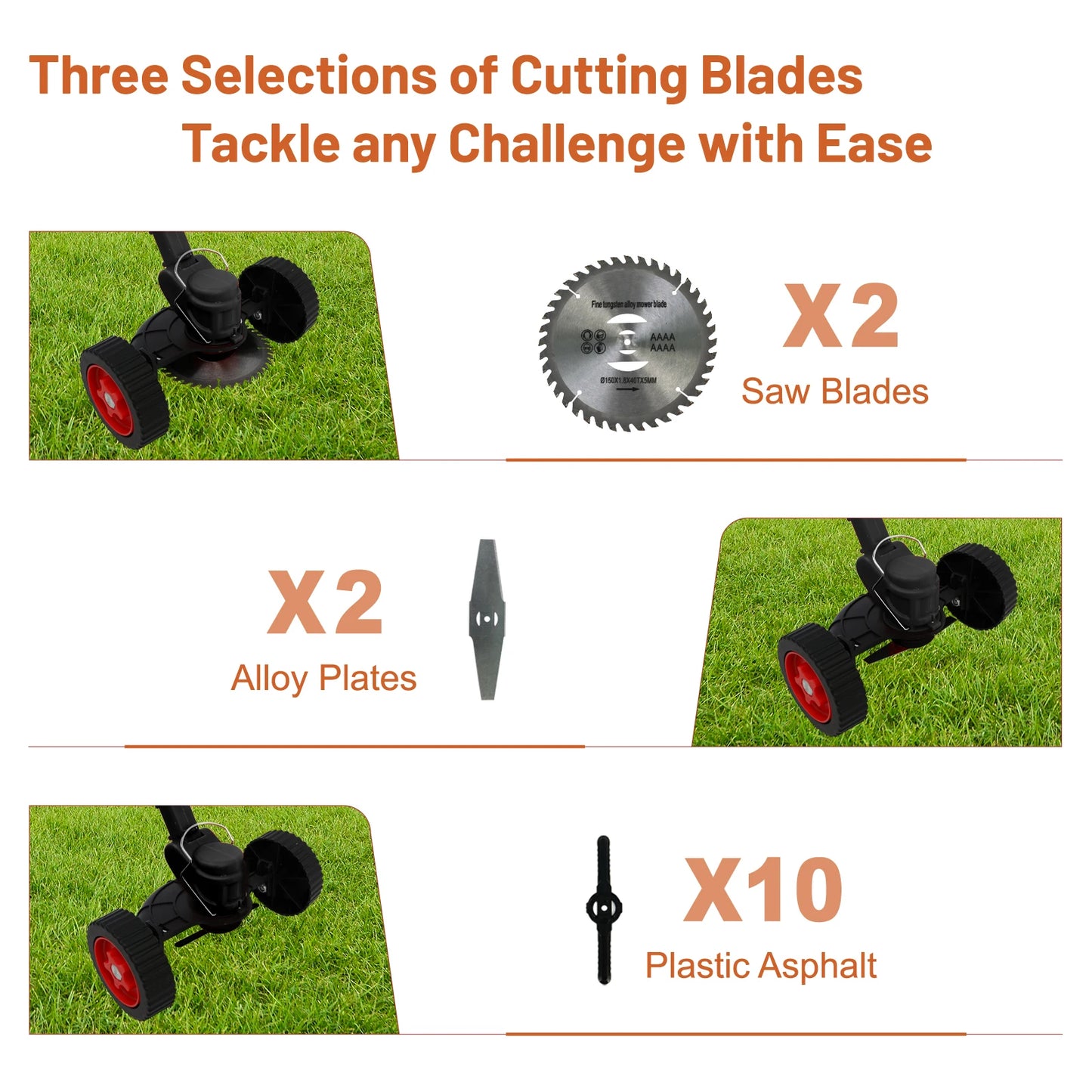 Electric Weed Trimmer With Wheels Lawn Mower