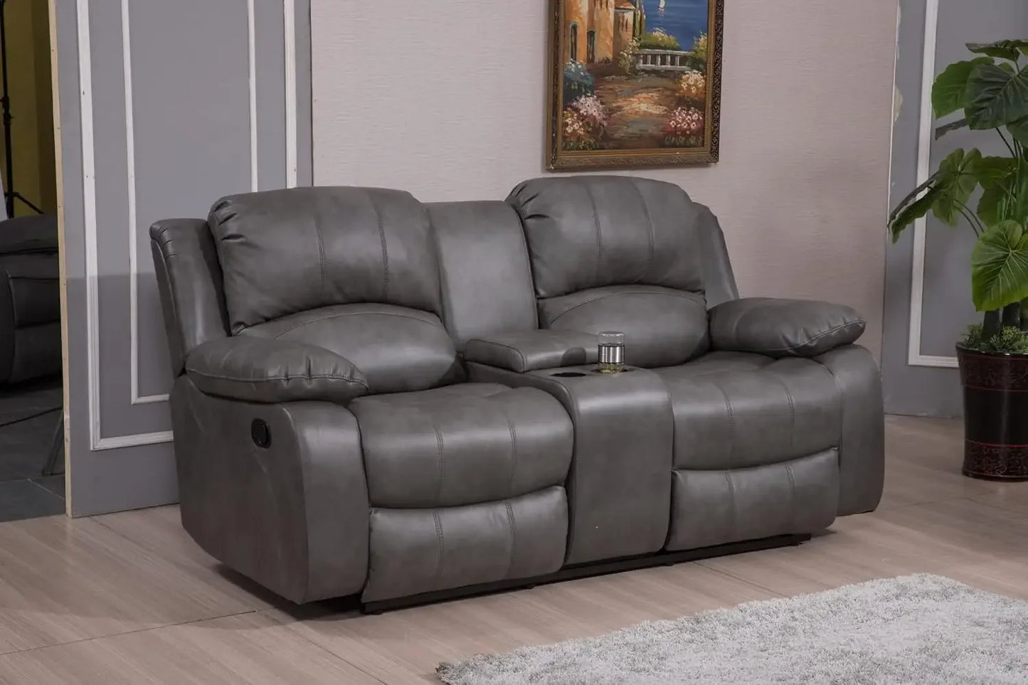 Leather Air Reclining Sofa