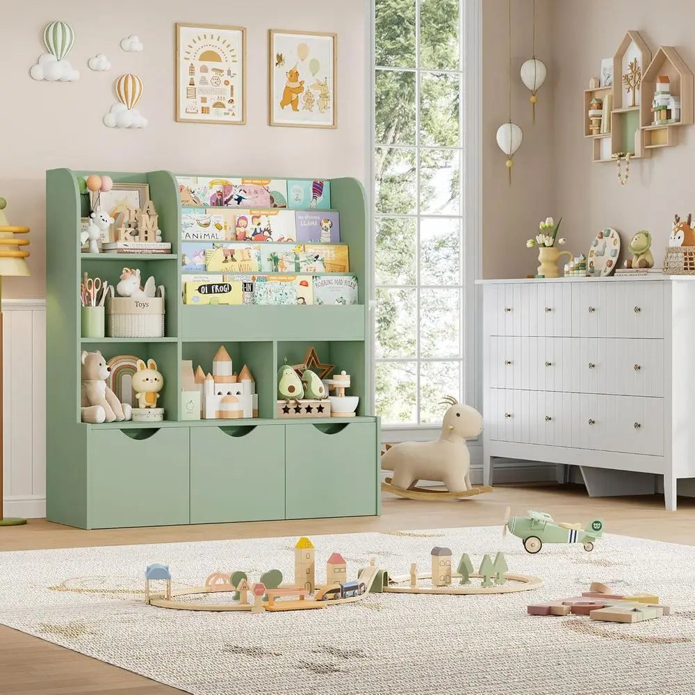 Multifunctional Bookshelf with Bins