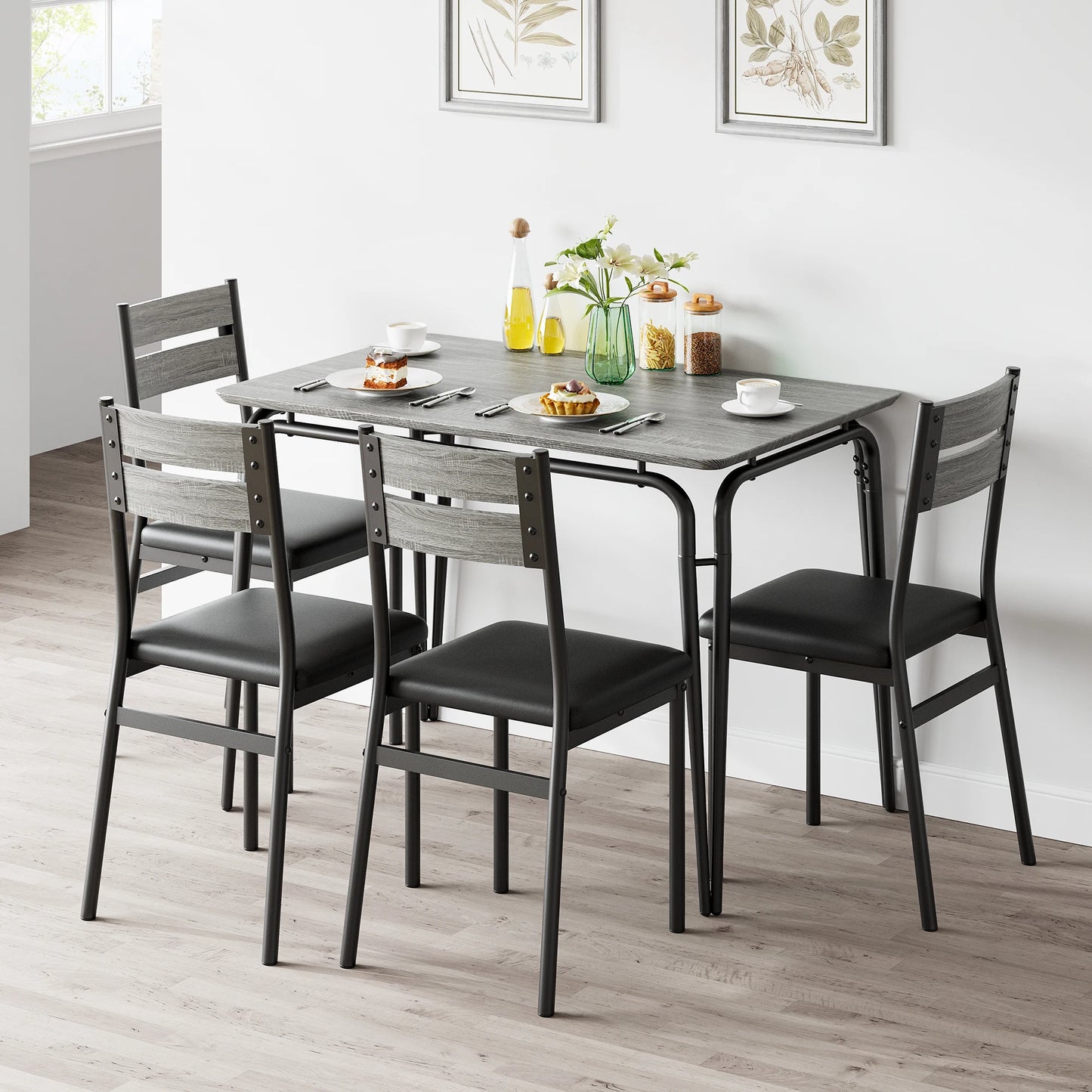Dining Rectangular Table Set for 4