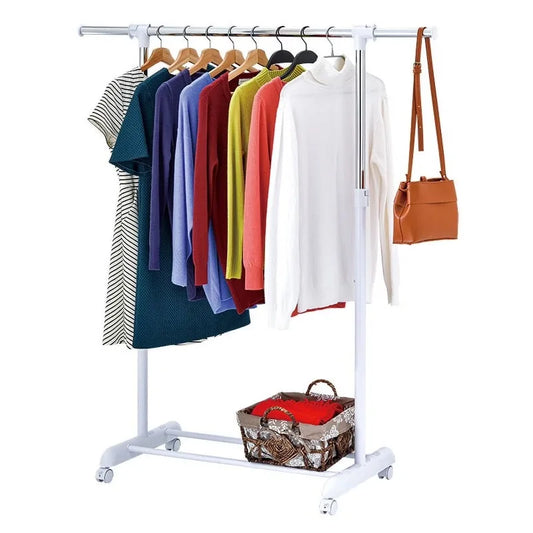 Adjustable Metal Rolling Garment Clothes Rack
