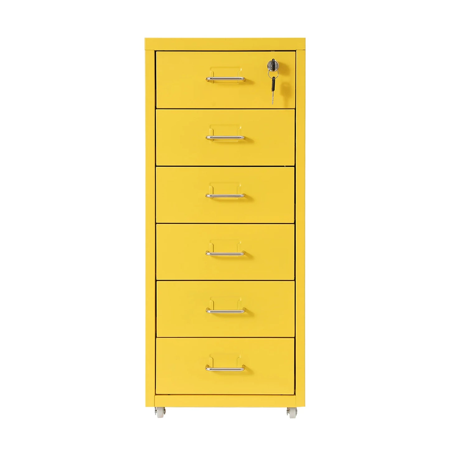 Lockable Rolling Metal File Cabinet