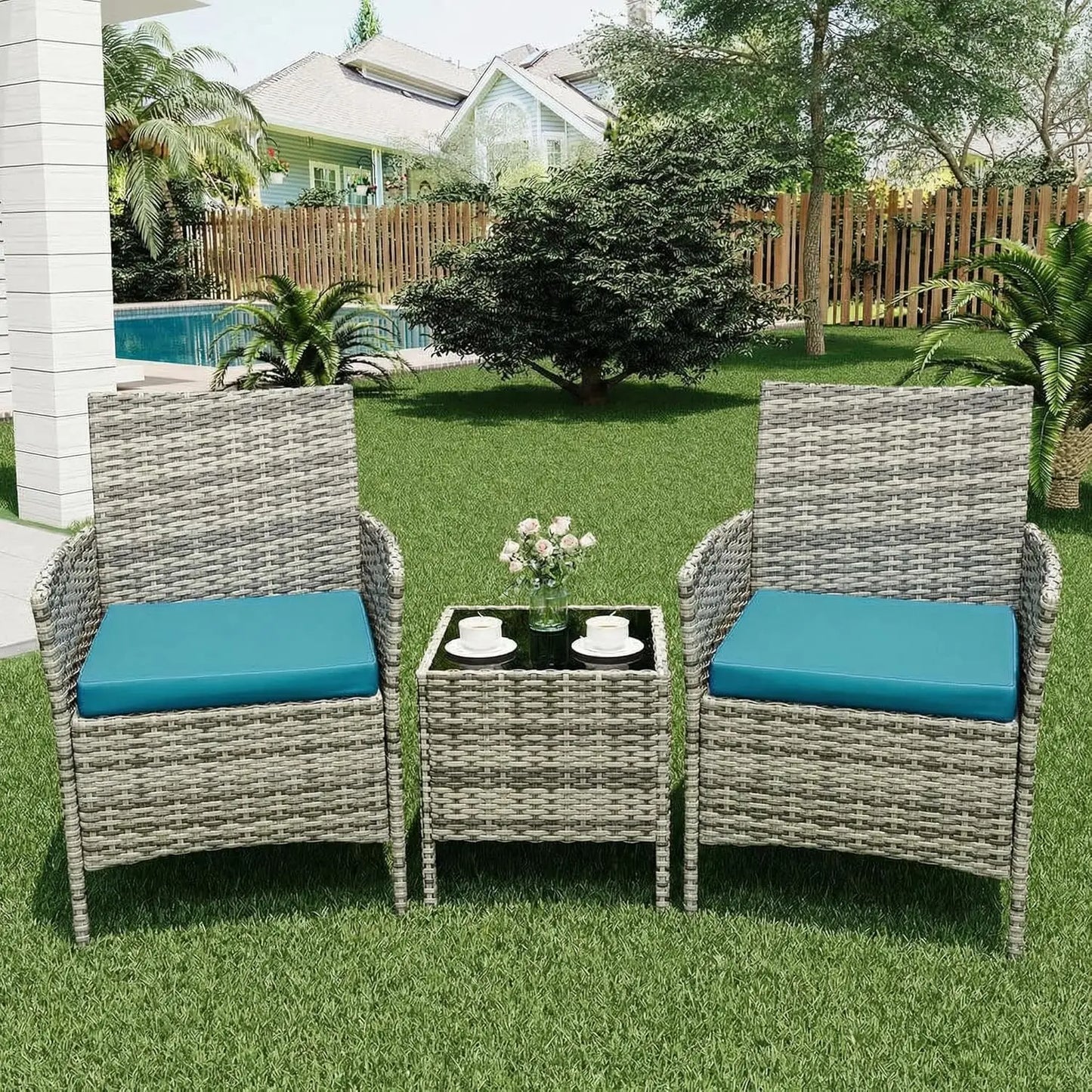 All-Weather Rattan Wicker Patio Sofa Set