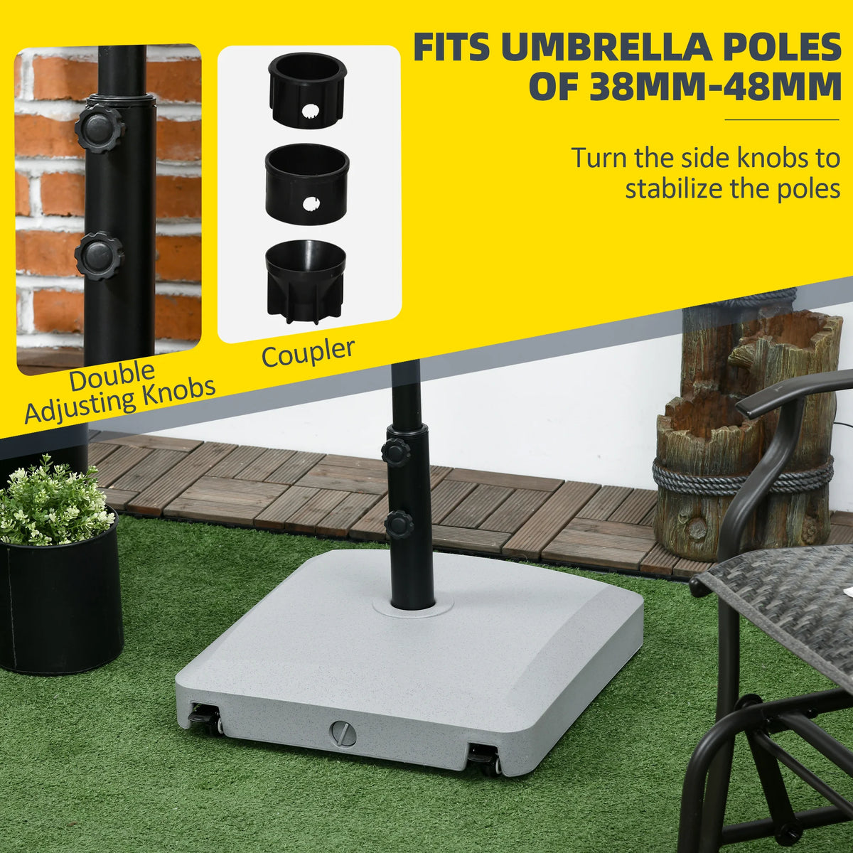 Patio Umbrella Base with Wheels