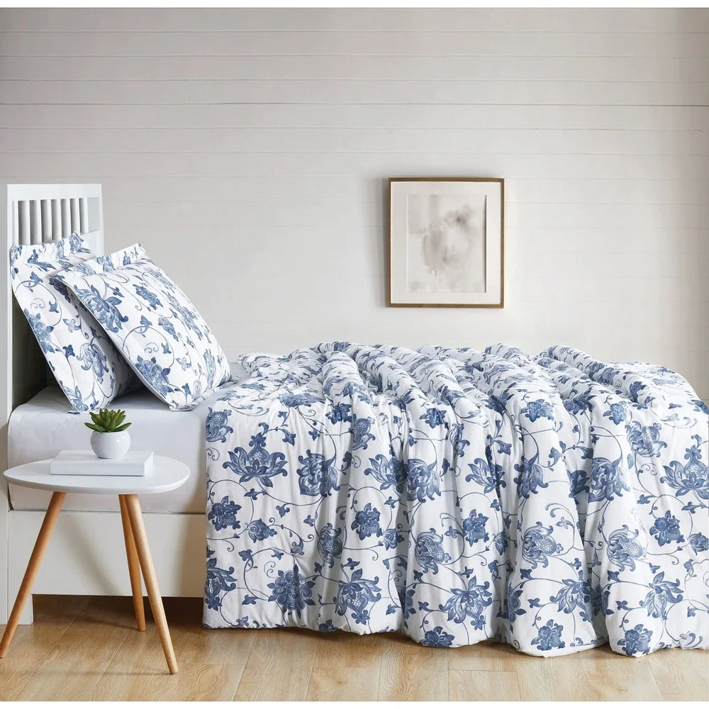 Blue Cotton Comforter Set