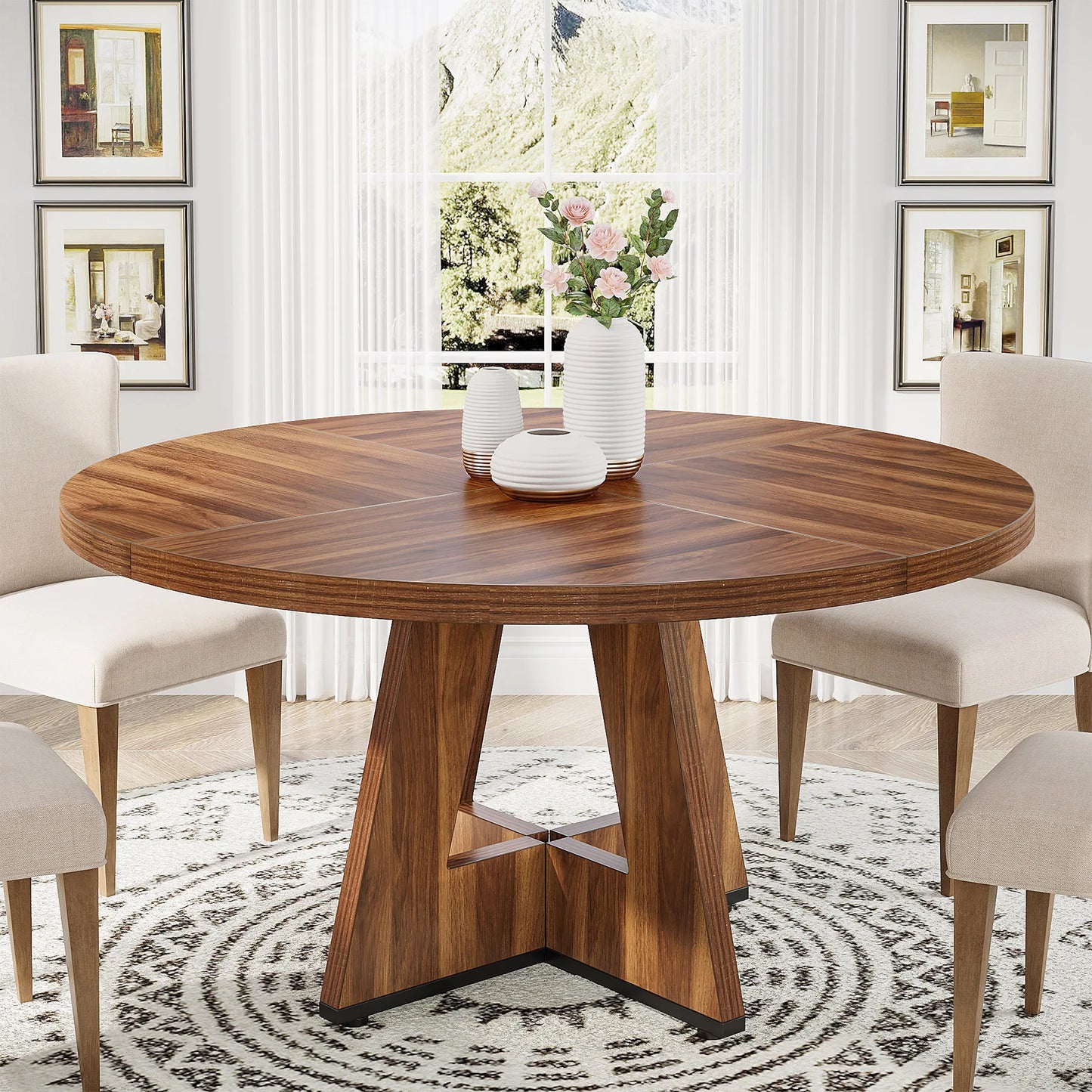 Small Dinner Tribesigns Round Dining Table