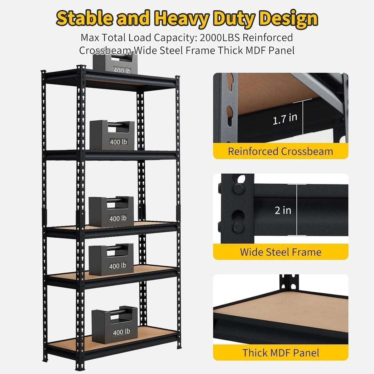 Heavy Duty Garage Storage Shelving Unit