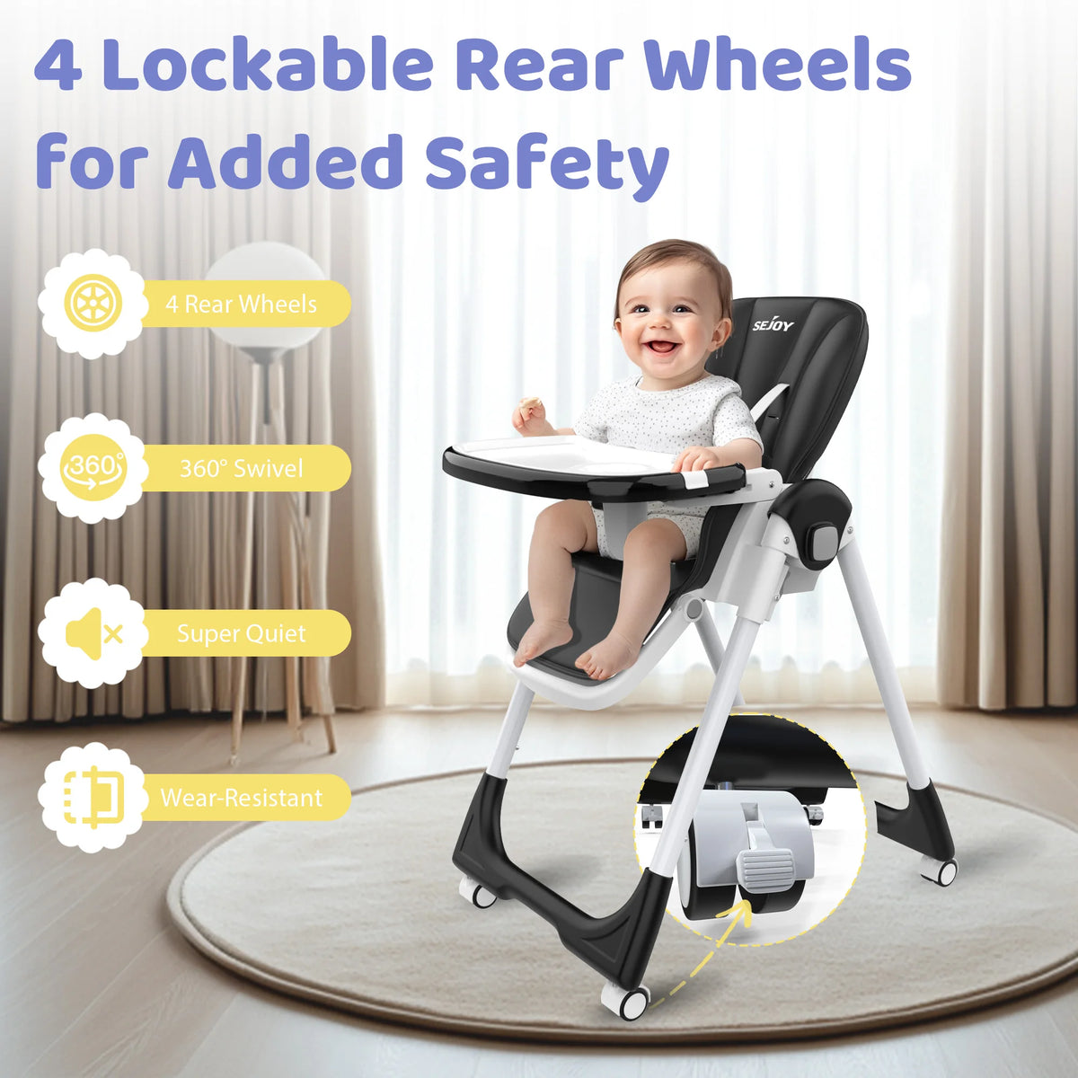 Baby Highchair Adjustable