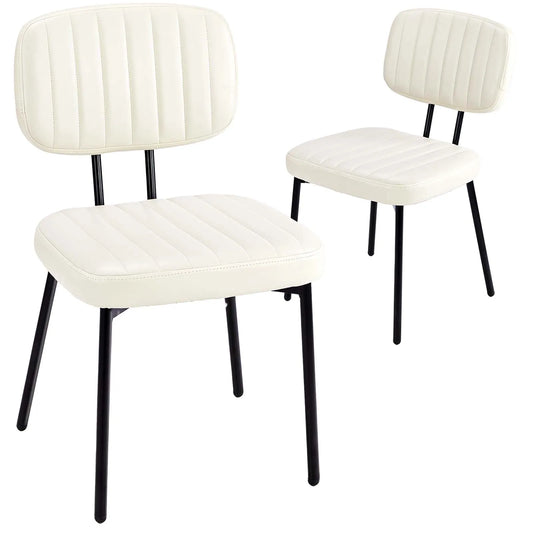 Ergonomic Lumbar Support PU Leather Foam Sponge Cushion Seat and Metal Legs
