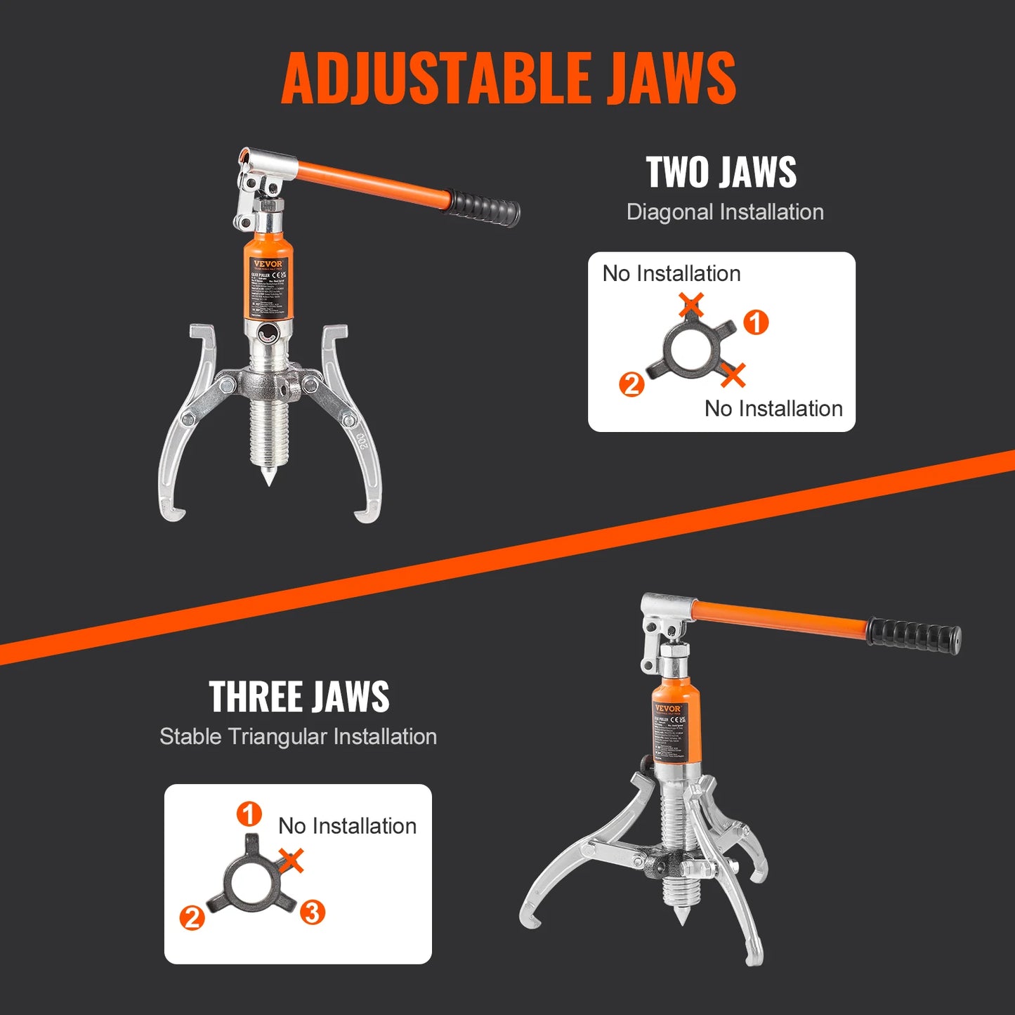 Hydraulic Gear Puller Separator Tools Adjustable Two Three Jaws Garage Repair Shop Gears