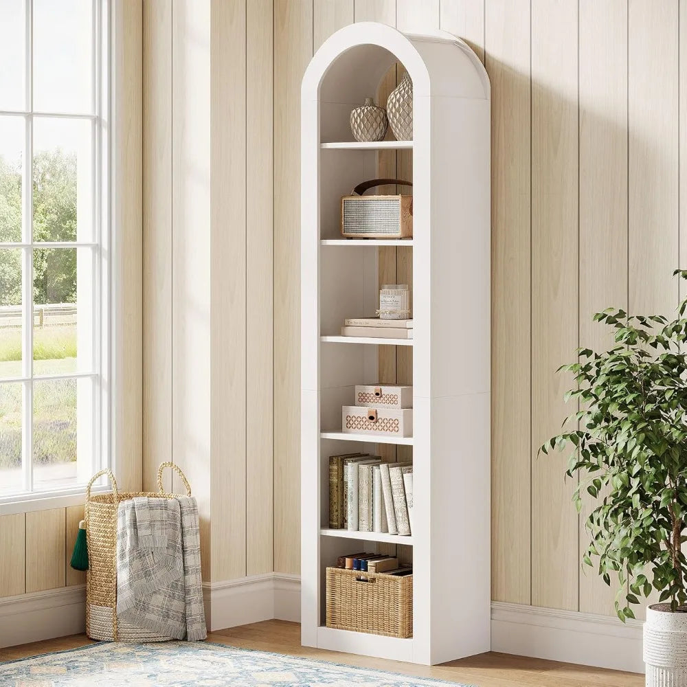 Tall Arched Bookshelf