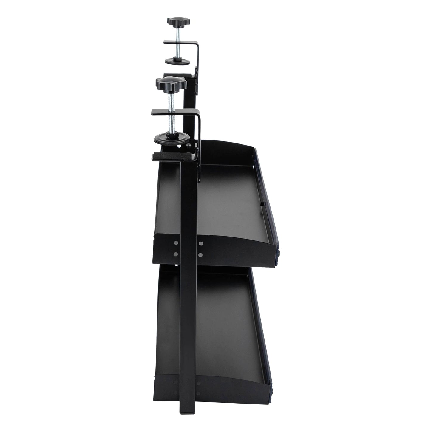 Clamp-on Desk Shelf, 2-Tier, Above or Under Table Corner Shelves Organizer