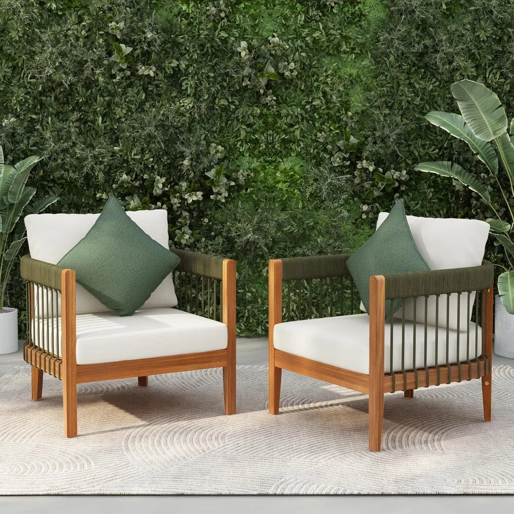 Accent Acacia Wood Chairs Set