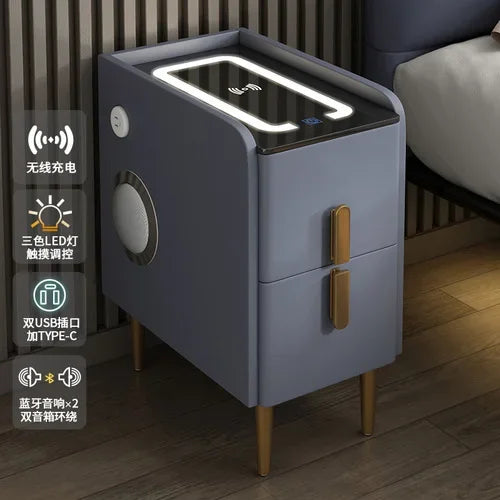 Modern Bedside Table Smart Dresser Created Luxury Vanity Desk