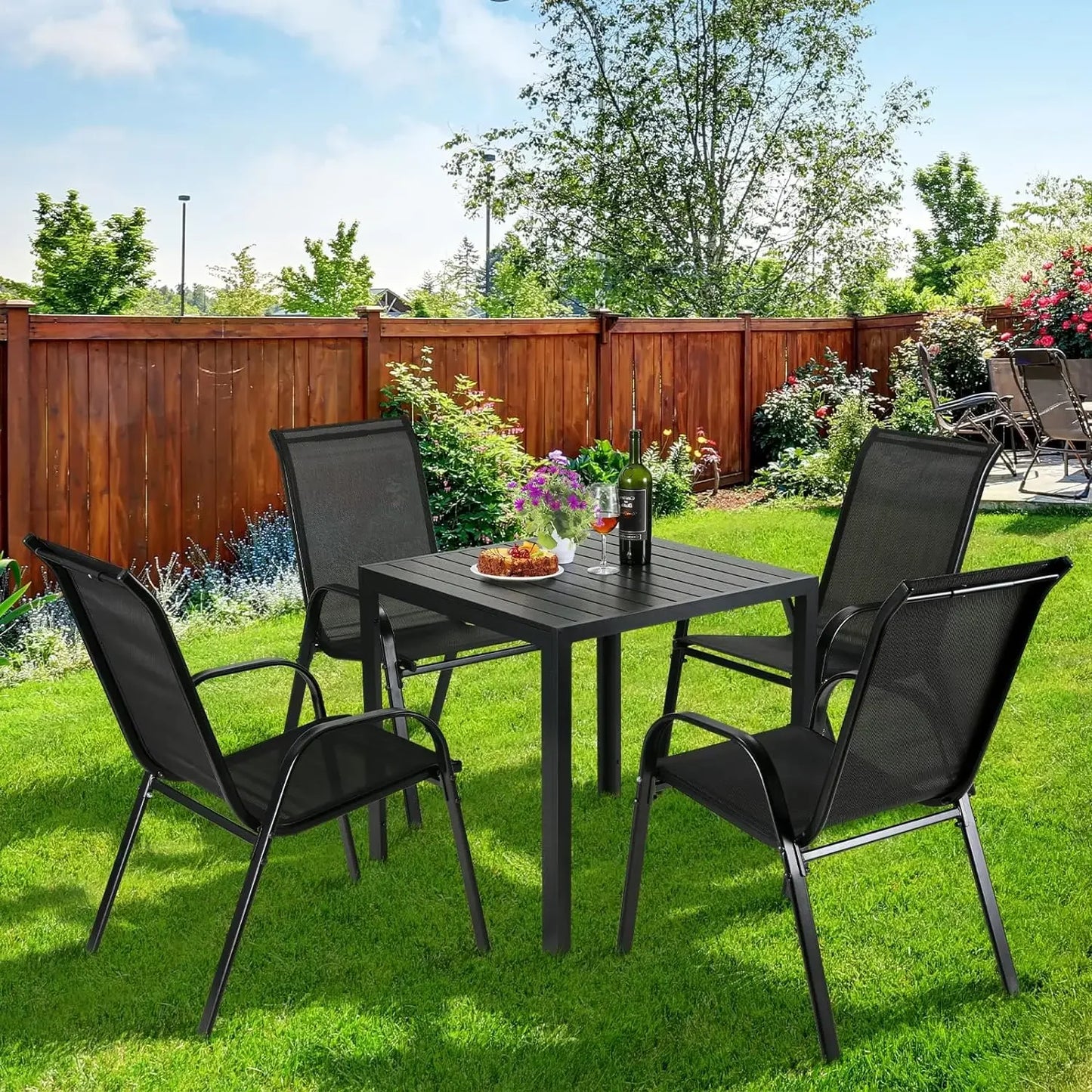Outdoor High Back Balcony Garden Chairs