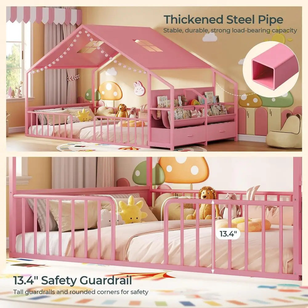 Montori Style Bed with Safety Guardrails