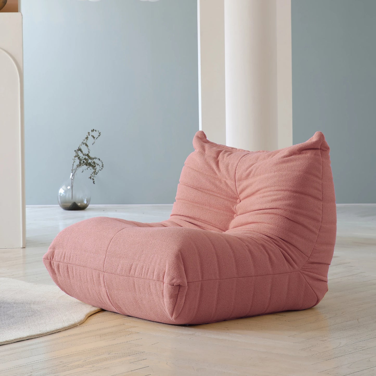 Teddy Fabric Bean Bag Comfy Lazy Floor Sofa