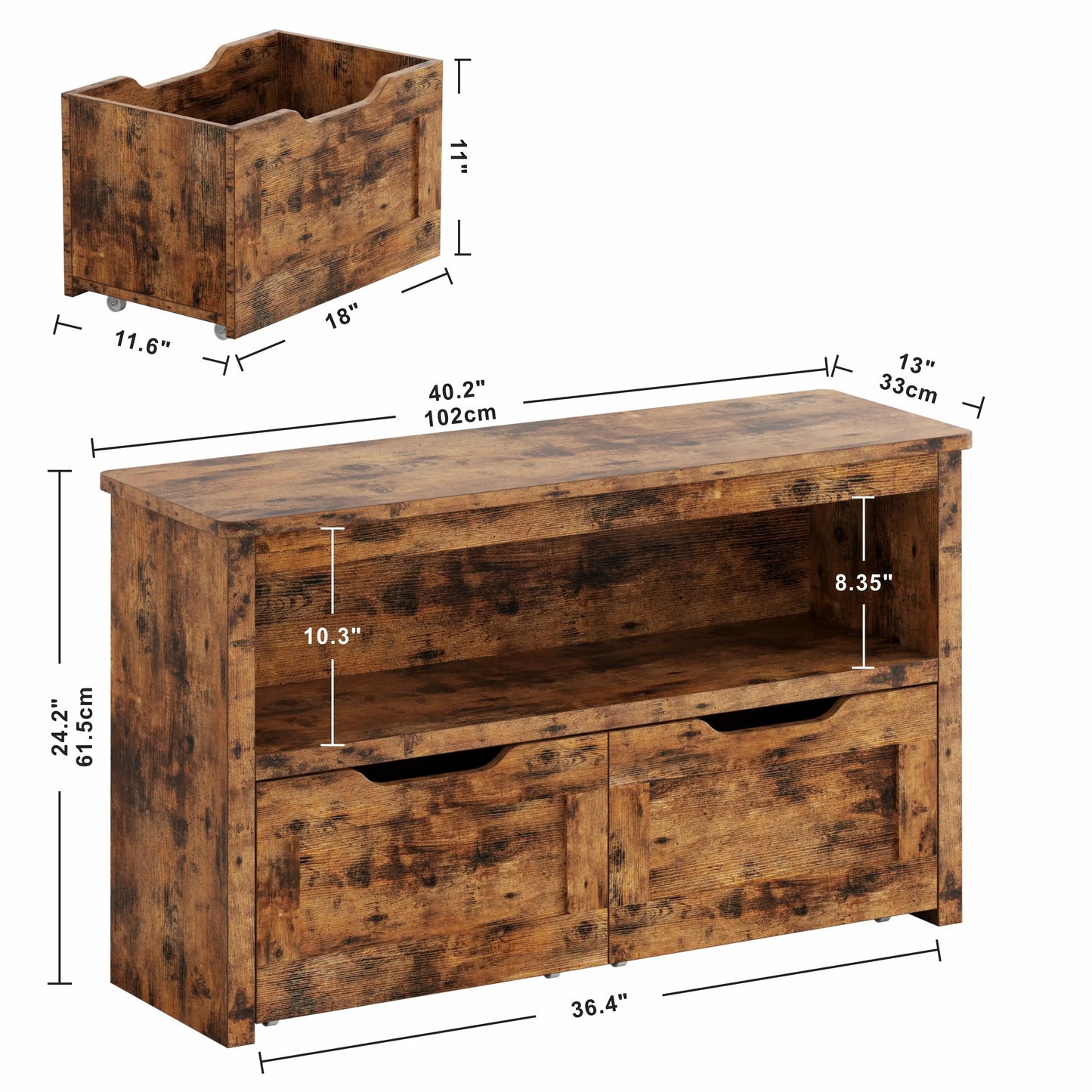 Toy Storage Organizer with Drawers