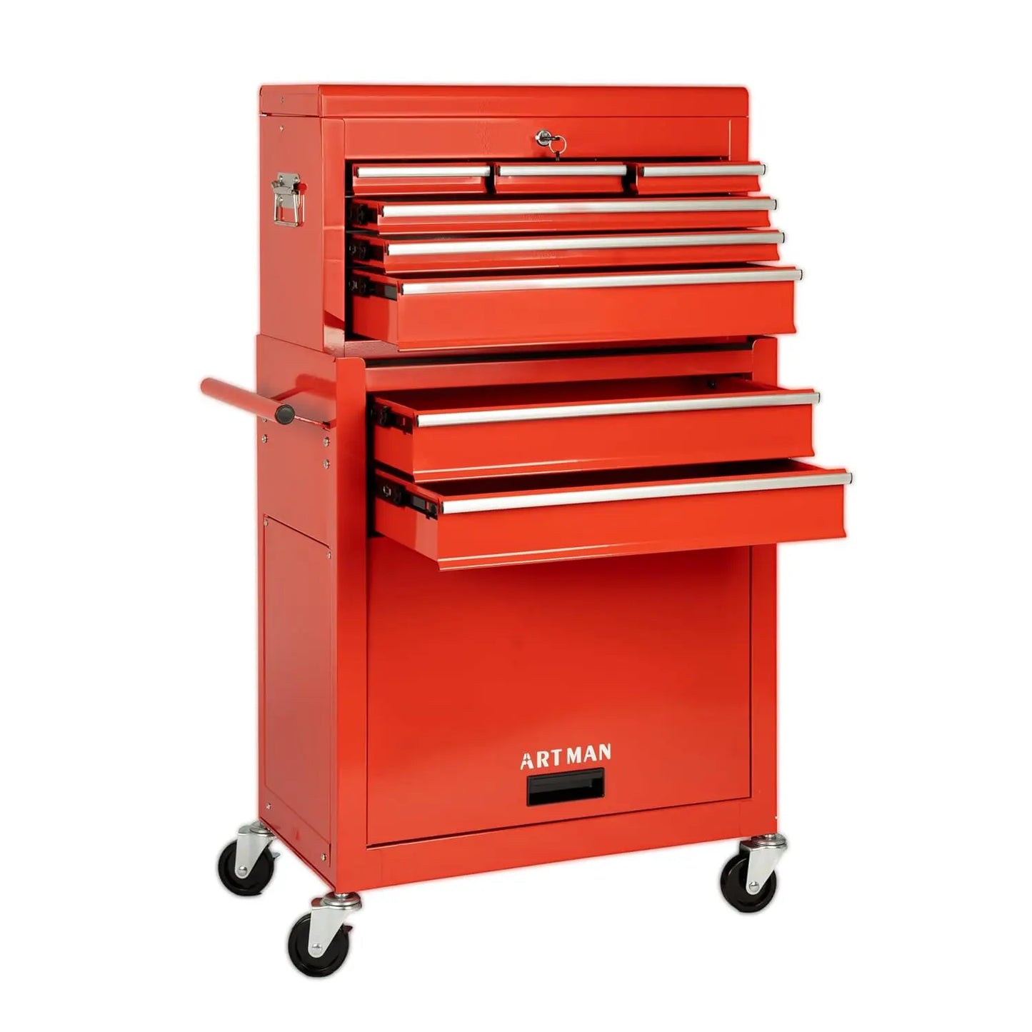 Heavy-Duty Rolling Tool Chest Cabinet Lock Mobile Cart