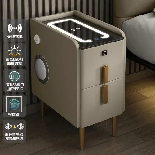 Modern Bedside Table Smart Dresser Created Luxury Vanity Desk
