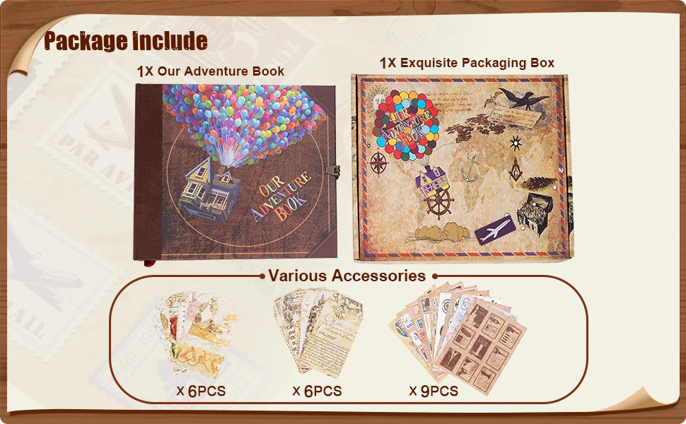 Our Adventure - DIY Handmade Photo Album Scrapbook